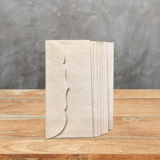 Envelope Handmade Paper White B 3.5x7 Set of 2