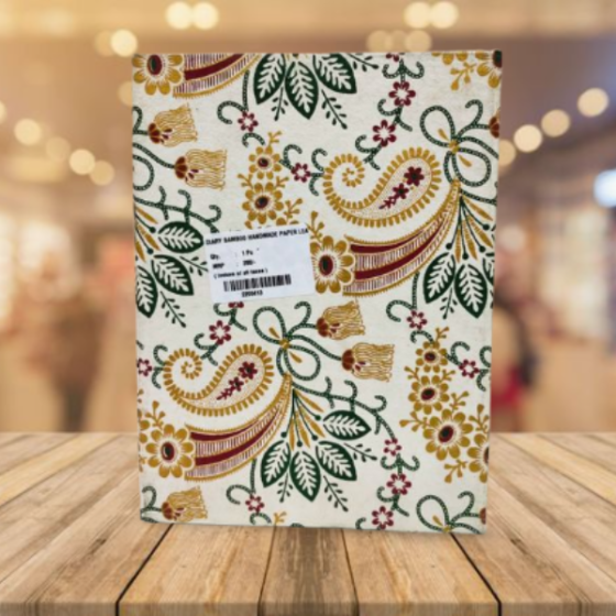 Diary Bamboo Handmade Paper Leaf Pattern 6*8'