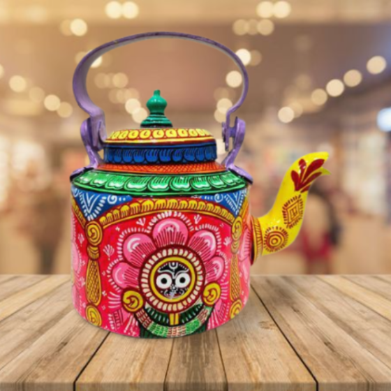 Kettle Pattachitra Painting Jagannath Purple