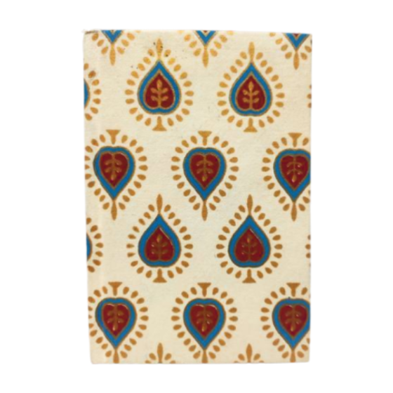 DIARY FLOWER PAGEWHITE BASE HEART BLUE RED4"*6"