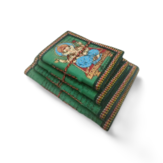 DIARY BAHI DEVNAGRI BLACK PRINT GANPATI GREEN (4 PCS)