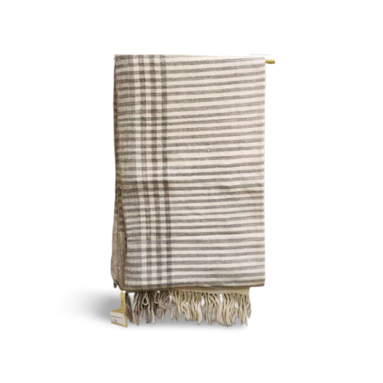 Stole Angora Wool Grey Yellow