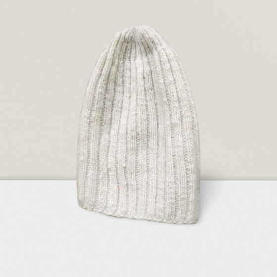 Cap Angora Wool Plain White