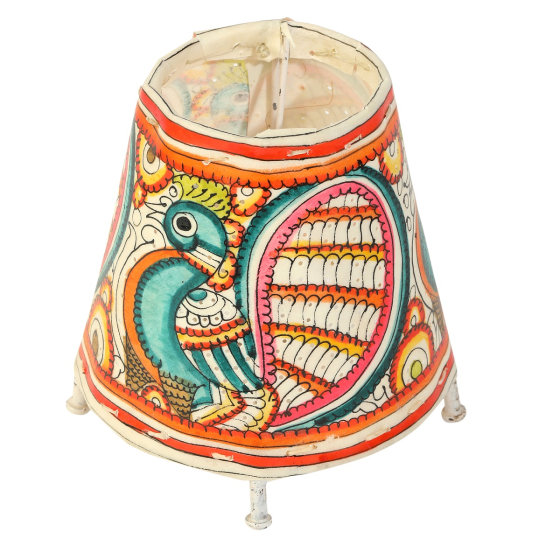 Saras Lamp Goat Leather Handpainted 5"