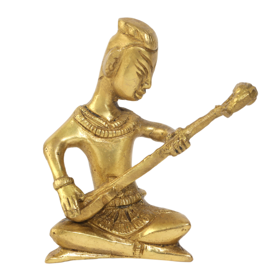 Idol Brass Metal Musician Sitting 6"