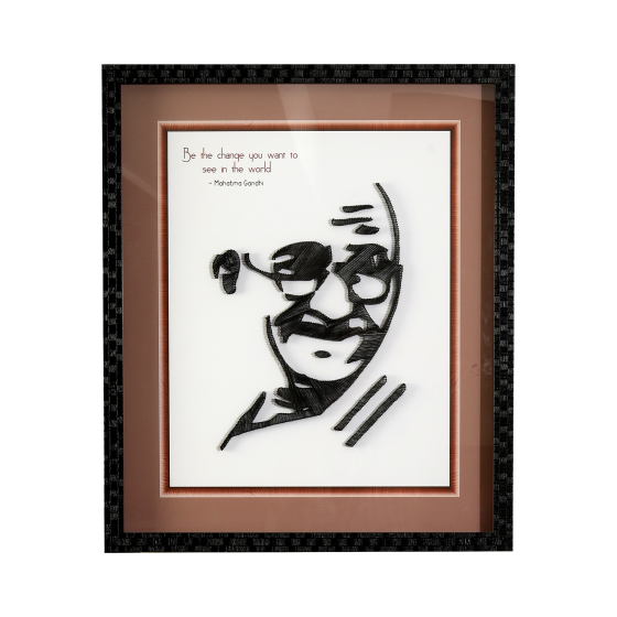 Wall Décor Glass Framed Gandhi Image 1