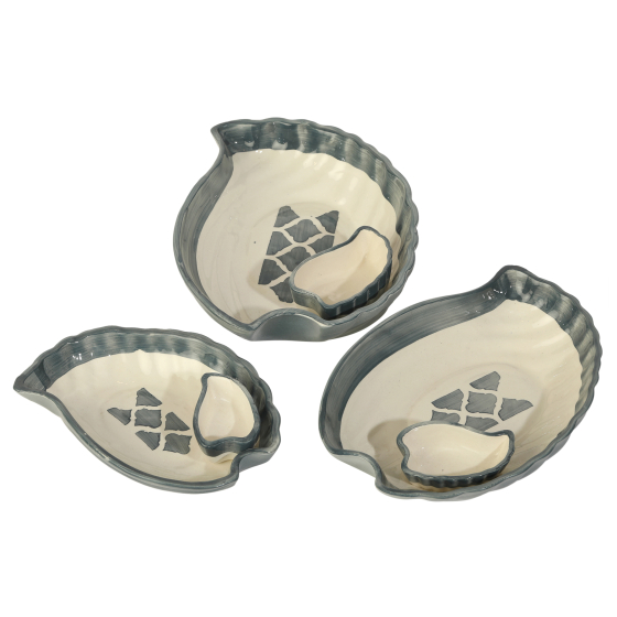 Platter Set Khurja Pottery Painting