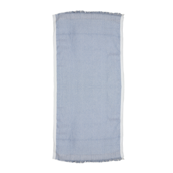 Bath Towel Cotton Blue With Multicolor