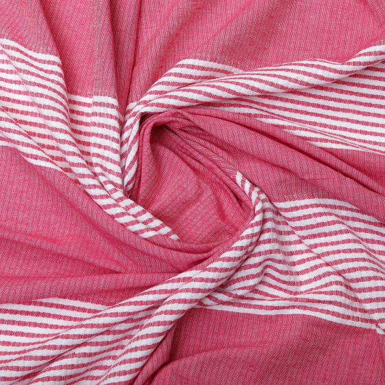 Bedspread  Cotton Dark Pink With White 90x100 (Double Bed Sheet with Pillow Cover)