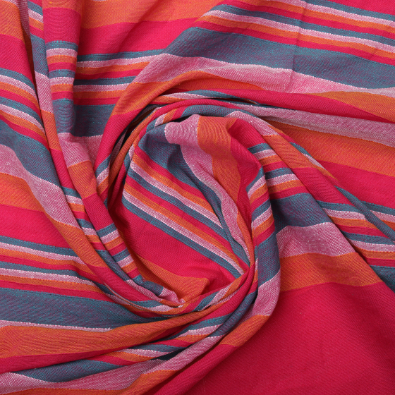 Bedspread  Cotton Red With Multicolor Line