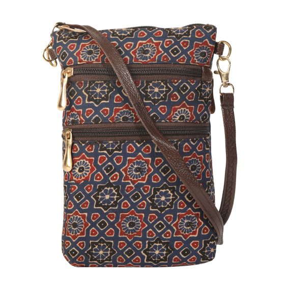 Pouch Cotton Sangria Print 