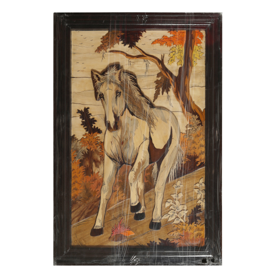Wall Hanging Mysore Inlay Horse 2*3" 3D 