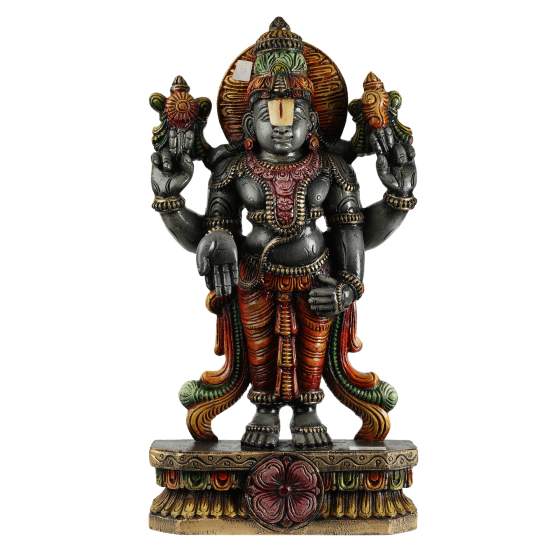 Idol Balaji Wood Carving Painted 24"*12"(2 Feet)