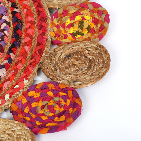 Carpet Jute and Fabric Rangoli Design  Image 1