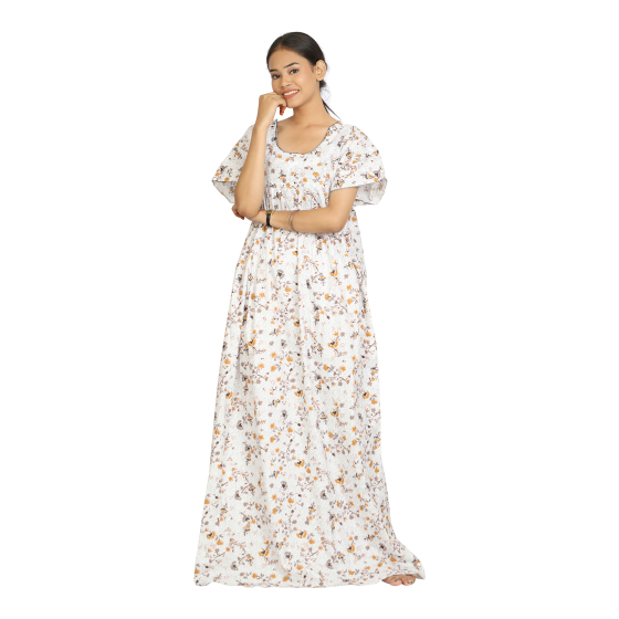 LONG NIGHTY LINE BASE WITH GREY FLOWER XL