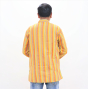 Cotton Short Kurta Full Sleeves (Broad Lines Yellow 42)