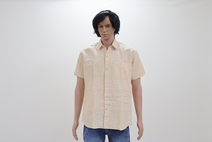 Cotton Shirt Half Sleeves (Light Beige 44)