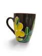Coffee Mug Pattachitra Painting Flower Black Red