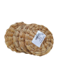 Coaster Water Hyacinth Fibre Circular Shaped Natural Colour 