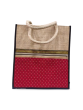 Multipurpose Bag Jute Red with Dot M