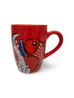 Coffee Mug Pattachitra Painting Fish Black Red