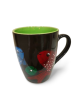 Coffee Mug Pattachitra Painting Fish Black Green