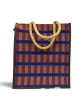 Multipurpose Bag Jute Check Purple Blue M