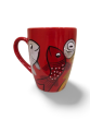 Coffee Mug Pattachitra Painting Fish Red
