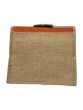 Conference Bag Jute With Sital Patti Work Orange