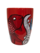 Coffee Mug Pattachitra Painting Fish Black Red