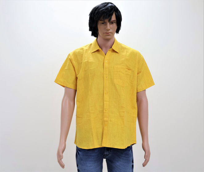 Cotton Shirt Half Sleeves (Dark Yellow 42)