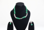 NECKLACE SILVER WITH THREAD GREEN DORI PIPE