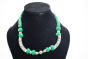 NECKLACE SILVER WITH THREAD GREEN DORI PIPE