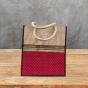 Multipurpose Bag Jute Red with Dot M