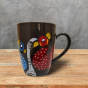 Coffee Mug Pattachitra Painting Bird Black Yellow