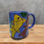 Coffee Mug Pattachitra Painting Fish Purple