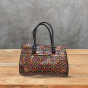 Ladies Bag Shanti Niketan leather Floral Print Black