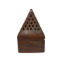 Dhoop Stand Wooden Natural Colour Cone Shape