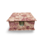 Slip Box Handmade Paper Pink Floral 4*4'