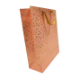 HANDMADE PAPER BAG PINK WITH GOLDEN PETALS 11"*13"