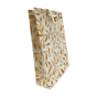 HANDMADE PAPER BAG WHITE WITH GOLDEN PETALS 8"*11"