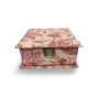 Slip Box Handmade Paper Pink and Golden 4*4'