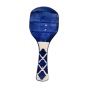 Khurja Pottery Serving Spoon Flat Blu Clr 9.5"