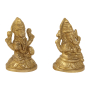 Idol Brass Metal Ganesh Lakshmi Pair 2 Inch 