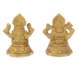 Idol Brass Metal Ganesh Lakshmi Pair 2 Inch 