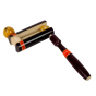 Wooden Handicraft Round Rattle Purple 