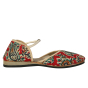 Footwear Jute Ladies Kalamkari Elastic Blue Red Multicolor