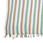 Bath Towel Cotton White With Green Line