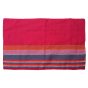 Bedspread  Cotton Red With Multicolor Line