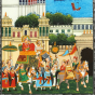 Miniature Painting Palace Silk Verticle With Frame Image 2